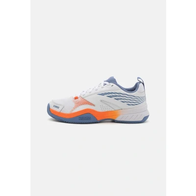 Imagen de K SWISS Speedex CLAY Zapatillas de tenis para tierra batida, Hombre, Talla: 42.5, White/infinity/scarlet ibis Piel/tela