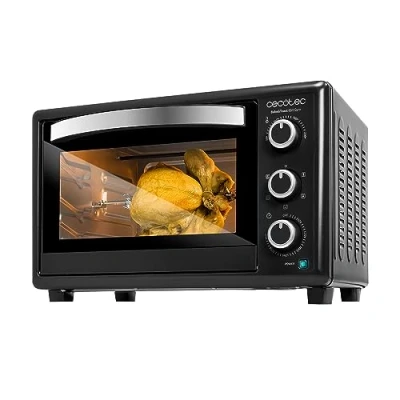 Imagen de Minihorno eléctrico Cecotec Bake&amp;Toast 3090 Black Gyro, De convección, 1500 W, 30 l, 230C, 5 modos, Rustidor giratorio, Temporizador,