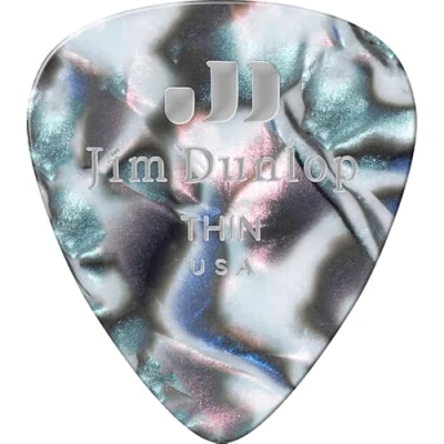 Imagen de JIM DUNLOP Púas Genuine Celluloid Classic, Saco de 12, abalone, fin