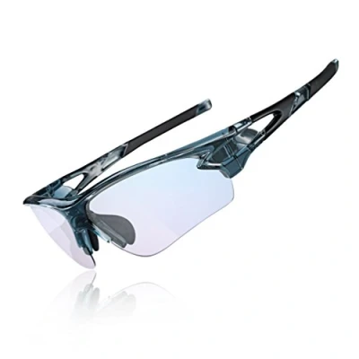 Imagen de ROCKBROS Gafas de Ciclismo Fotocromáticas, Lente Inteligente Protección UV400 para MTB Bicicleta Running Deportes, Unisex