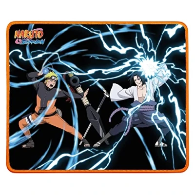 Imagen de Konix Naruto Shippuden Alfombrilla ratón gaming de 32 x 27 cm base antideslizante Diseño combate y Sasuke