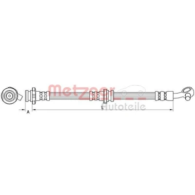 Imagen de METZGER 4111546 Latiguillos de Freno Eje delantero, izquierda 622 M10x1 NISSAN: Qashqai 2