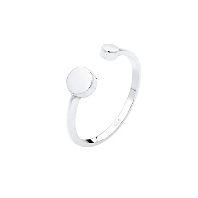 Imagen de Elli Anillos Kreis Geo Look Verstellbar Offen Basic 925 Silber