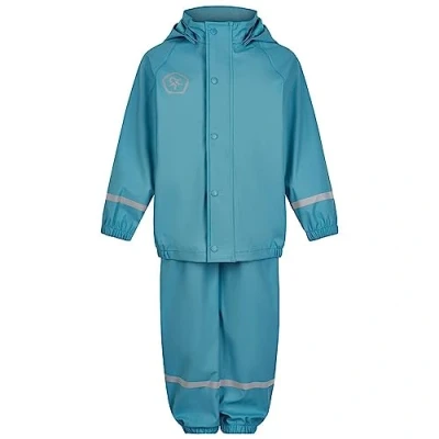Imagen de Color Kids Rain Set Solid PU Chaqueta para Lluvia, Delphinium Blue, 86 cm Unisex niños