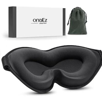Imagen de onaEz Antifaz para Dormir Mujeres y Hombres, 10 mm de profundidad en la cuenca del ojo, diseño nariz 3D, 100% Anti Luz, Mascara Ojos Súper Suave Viajes
