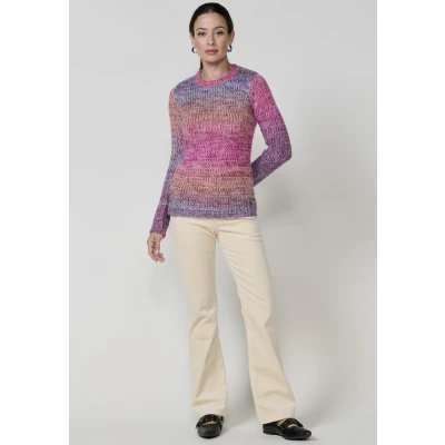 Imagen de Koroshi Metallic Thread Jersey de punto Multicolor multicoloured, Mujer, Talla: 36, multi/coloured