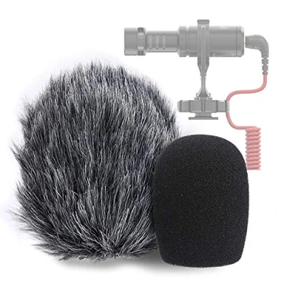 Imagen de YOUSHARES Rode Microphones VideoMic Me Wind Muff &amp; Pantalla Antiviento Interior Exterior Microphone Windscreen Windproof para L Micrófono (2PACK)