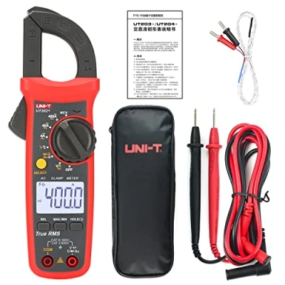 Imagen de UNI T UT202+ Multímetro para coche con pinza de medición corriente pantalla LCD