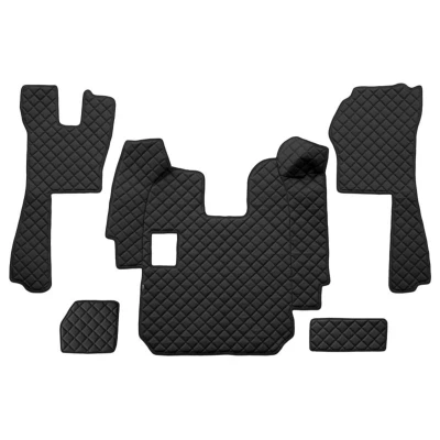 Imagen de F CORE FL11 BLACK Juego de alfombrillas suelo Ecopiel delante 5 negro SCANIA: P,G,R,T series
