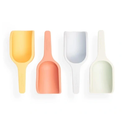 Imagen de Inspire My Play 4 minipalas de Silicona, PlayTray sensorial, Accesorios para Bandeja Tuff Tray, Actividad Infantil, Juguetes Montessori Pastel