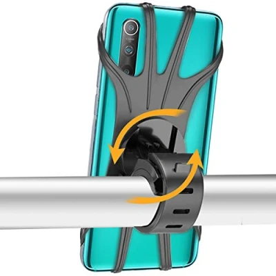 Imagen de EPILUM Soporte Movil Bicicleta, Universal Rotación 360 Manillar de Silicona para Bicicleta Motocicleta Ciclismo GPS Nacigatore iPhone 11 8 Plus X XS MAX XR Samsung
