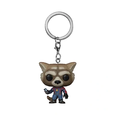 Imagen de Funko Pop! Keychain: Marvel Guardians of The Galaxy 3 Rocket Raccoon Guardianes de la Galaxia Minifigura Vinilo Coleccionable Llavero Original Relleno Calcetines Idea Regalo