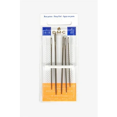 Imagen de DMC agujas para coser variadas, pack de 6 agujasSurtido variadas Punta fina y ojo grande Costura
