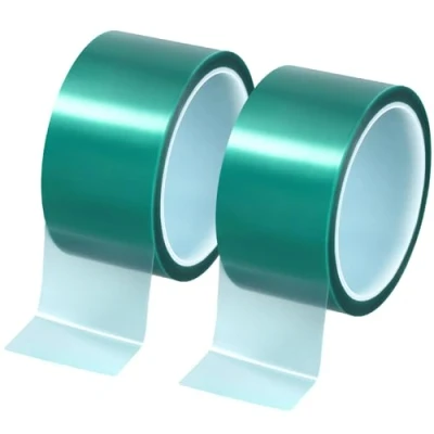 Imagen de QWORK® 2 Rollos Cintas Térmicas de 50 mm x 33 m, intas Alta Temperatura para Sublimación (Verde)