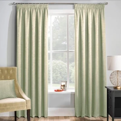 Imagen de Enhanced Living Matrix Green Cortinas térmicas con Bloqueo Superior, 168 x 229 cm, Ahorro de energía para Sala Estar/Dormitorio