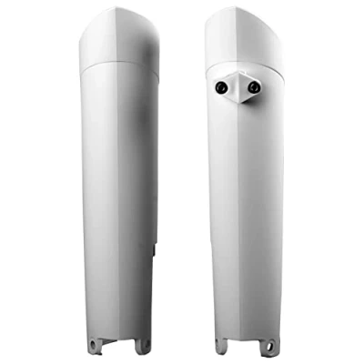Imagen de POLISPORT 8398500006 Juego de protectores horquilla fabricado en polipropileno resistente a los impactos sin herrajes compatible con motocicletas GAS color blanco