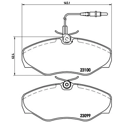 Imagen de BREMBO P 68 026 Juego de pastillas freno con contacto avisador desgaste sin accesorios RENAULT: ESPACE 3, Avantime