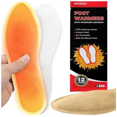 Imagen de SULPO plantillas calefactables 6 pares de suelas térmicas para zapatos, activadas por aire, listas usar durante 8 horas pies calientes Calentadores