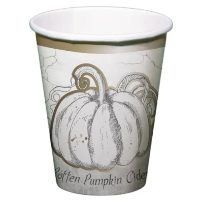 Imagen de Folat B.V. Halloween Decoracion Fiesta de Carnaval HalloweenTazas Creepy Curiosities 250 ml 8 Piezas, Color blanco (23888)