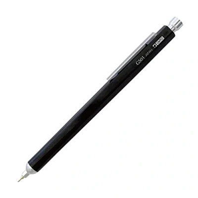 Imagen de OHTO Needle point GRAND STANDARD, Black: bolígrafo de tinta negra con carcasa aluminio anodizado y una mina punto aguja 0,7 mm para rellenar (negro).