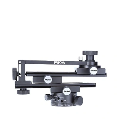 Imagen de Rollei Panoramic Head 200 Mark II Cabezal de trípode para tomas panorámicas varias líneas, Capacidad máx. carga 3 kg, Compatible con ARCA SWISS Negro