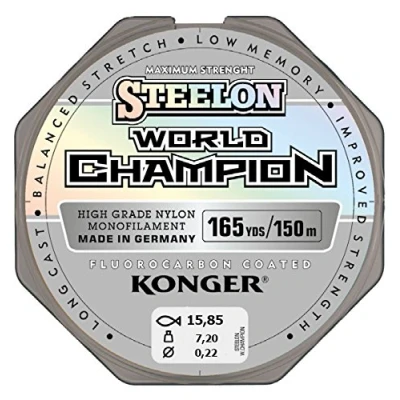 Imagen de Sedal Konger World Champion recubierto de fluorocarbono, 0,10 0,30 mm/150 m, monofilamento, muy resistente , 0,22mm / 150m
