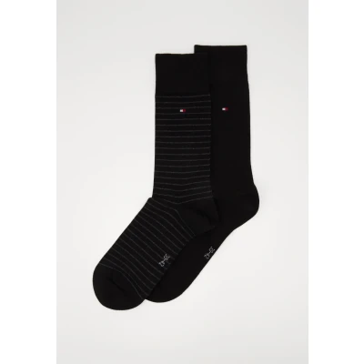 Imagen de Tommy Hilfiger MEN Small Stripe 2 PACK Calcetines, Hombre, Talla: 43 46, Black