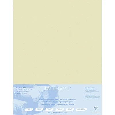 Imagen de Clairefontaine Ref 496015C Tabla montada en pastelmat (5 hojas) 1800 micras 50 x 70 cm Color arena Especialmente formulada para uso con pasteles