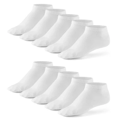 Imagen de Mat &amp; Vic’s Calcetines cortos, cómodo, OEKO TEX 100 35 36 37 38 39 40 41 42 43 44 45 46 47 48 49 50 (10 pares, blanco, UK 12 15 / EU 50)