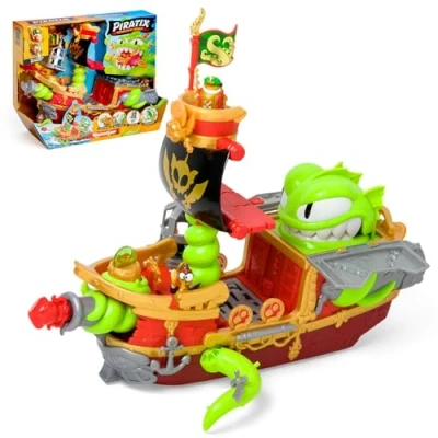 Imagen de PIRATIX Kraken ShipBarco de Piratix.Contiene 1barco Kraken,2Piratix &amp; accesorios exclusivos,1proyectil cañón,1tesoro exclusivo,6 tesoros dorados,1 bandera exclusiva,1espada,1ancla y1prisión