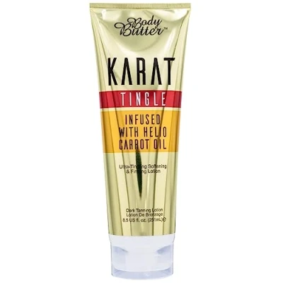 Imagen de Body Butter Loción bronceadora de hormigueo Karat Infundido con aceite zanahoria Helio (251 ml)