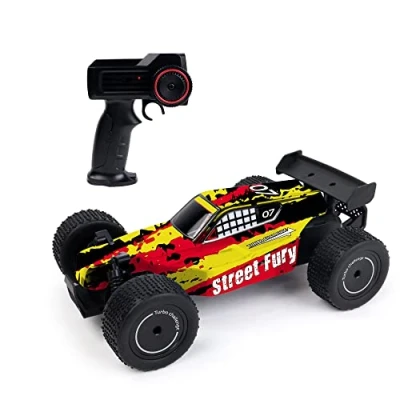 Imagen de TURBO CHALLENGE Todo Terreno Carreras 098402 Coche de Control Remoto Amarillo 1/20 Batería Recargable y Pilas Incluidas Plástico A Partir 6 años