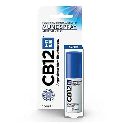 Imagen de CB12 Aerosol: spray bucal para un aliento agradable sobre la marcha, menta/mentol contra el mal aliento, 15 ml