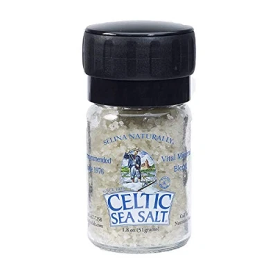 Imagen de Celtic Sea Salt, Mini Salt Grinder, with Light Grey Celtic, 1.8 oz (51 g)