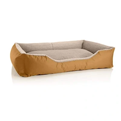 Imagen de BedDog Perro/Gato Cama Teddy S à XXXL, 14 Colores a Elegir, de Cordura y Microfibra, para Perros Lavable, cojín Perros, Interiores Exteriores, tamaño Gris/Gris