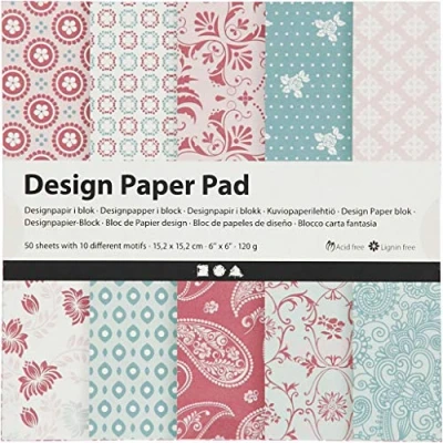 Imagen de Creativ Tarjeta y papel estampados, rosa, talla única