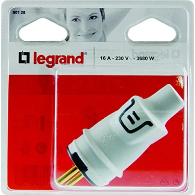 Imagen de Legrand LEG90128 Hoja plexo 2p + t 16 A con anillo gris