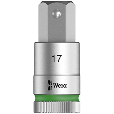 Imagen de WERA 05003828001 8740 C HF Hex Plus 17,0 x 60 mm Vaso de punta Zyklop con función retención 1/2&quot;