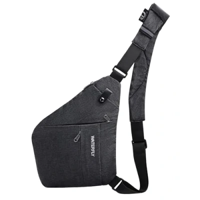 Imagen de Waterfly Mochila Bandolera Hombre Bolsa de Pecho Pequeña Casual Portatil Deportes Trabajo