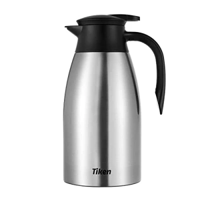 Imagen de Tiken 2.5L Jarra Térmica para Café, Acero Inoxidable Aislado Al Vacío Frasco Té Y Bebidas Frías Calientes