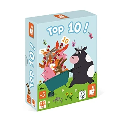 Imagen de Janod Top 10 ! Ideal para el Cálculo Mental Juego de Velocidad y Estrategia 2 A 8 jugadores partir 5 Años J02760