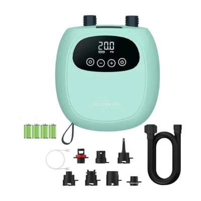 Imagen de dwndpump Bomba Eléctrica para Paddle Board, Sup Recargable 20 PSI, Inflado y Desinflado en Dos Etapas, Power Bank Portátil, Kayaks, Wind Wings, SUPs (Verde)