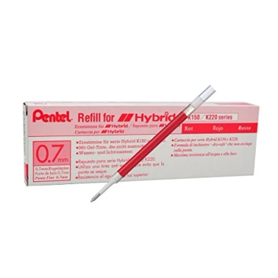 Imagen de Pentel KFR7 B Recambio para bolígrafo híbrido de gel, color rojo