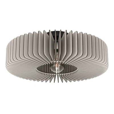 Imagen de EGLO Palombaia Lámpara de techo redonda, adecuada para colocar en el salón y dormitorio, fabricada madera color gris, con portalámparas E27 un diámetro Ø 50 cm