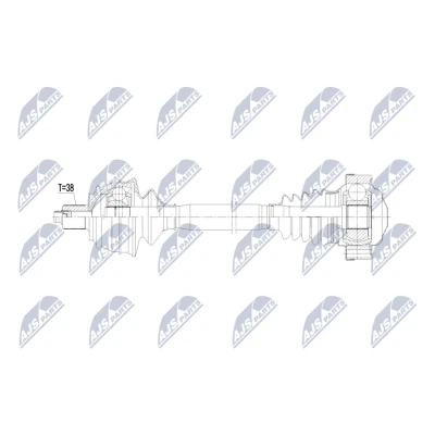 Imagen de NTY NPW AU 085 Árbol de Transmisión Eje trasero izquierda, trasero, derecha 667mm automática