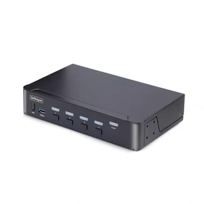 Imagen de StarTech.com Switch Conmutador KVM DisplayPort de 4 Puertos 8K60/4K144 para Un Monitor DP 1.4 2X USB 3.0 4X 2.0 HID Botones y Teclas Acceso Rápido TAA (D86A2 PORT 8K KVM)