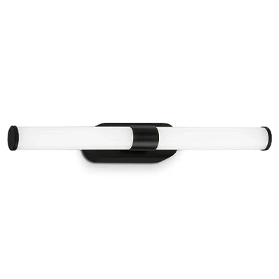 Imagen de BRILONER apparecchio LED a specchio per il bagno, lampada parete, IP44, colore luce bianca neutra, 7W, nero, 40 cm
