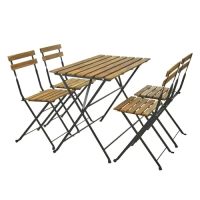 Imagen de Well home juego &#039;bistro&#039; de mesa + 4 sillas en madera