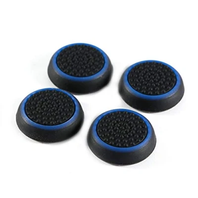 Imagen de Sxhlseller Tapa de Cubierta 4 Uds. Controlador Silicona Repuesto Thumb Stick Grip Cover Joystick Cap para PS3 PS4 Xbox Cover(Azul)