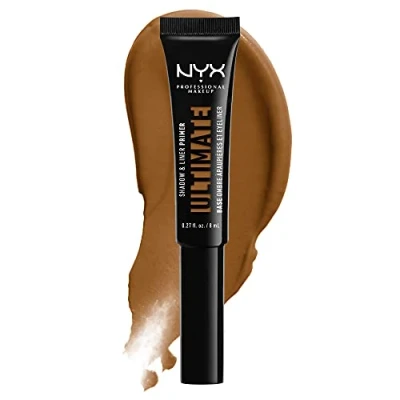 Imagen de NYX Professional Makeup Prebase Ultimate para sombras y lápiz de ojos, con vitamina E, Fórmula vegana, Tono Deep